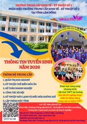 📣 THÔNG TIN TUYỂN SINH HỆ TRUNG CẤP NĂM 2026 📣